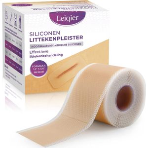 Leiqier Siliconen Littekenvervager Rol 4cm x 300 cm - Scar Sheets – Litteken Pleister Tape – Striemen