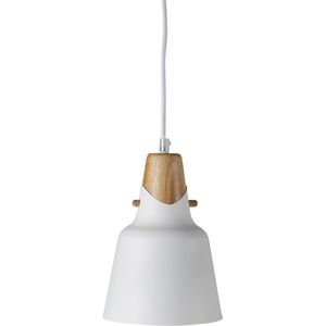 Rigel verlichting hanglamp Ø16cm aluminum wit, hout.
