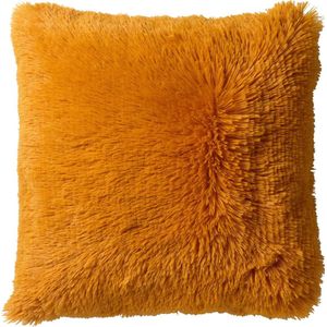 Dutch Decor FLUFFY - Kussenhoes 60x60 cm - superzacht - XL kussensloop - Golden Glow - geel - met rits