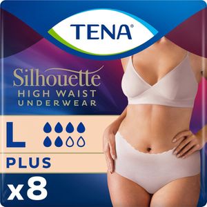 TENA Silhouette Plus - high waist incontinentiebroekjes - Crème - L - 16 stuks