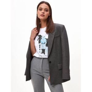 CAT by maniita lacitta Bedrukt T-shirt - RIDER WHITE CAT