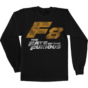 The Fast And The Furious Longsleeve shirt -XL- F8 Distressed Logo Zwart