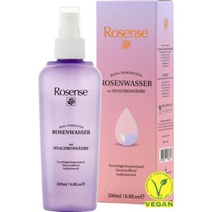 Rosense - Rozenwater met hyaluronzuur - 200 ml- 100% Puur- Gezichtswater - Gezichtsverzorging - Spray