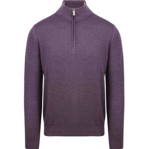 R2 Half Zip Trui Merino Wol Paars - Maat 3XL - Heren