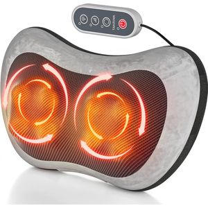Shiatsu Massagekussen voor Diepe Weefselmassage - Massageapparaat met Afstandsbediening en Verwarmingsfunctie voor Nek, Rug en Schouders