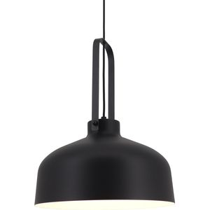 Hanglamp Mendoza Zwart - Ø37,5cm - E27 - IP20 - Dimbaar > lampen hang zwart | hanglamp zwart | hanglamp eetkamer zwart | hanglamp keuken zwart | led lamp zwart | sfeer lamp zwart