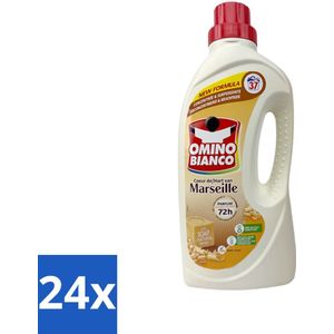 24 x Omino Bianco - Marseille - Wasmiddel - Natuurlijke Zeep - Witte & Gekleurde Was - 37 Wasbeurten - Marseille Zeep - Wasmiddel - Natuurlijke Zeep - Vlekkenverwijderaar - Wasparfum