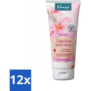 12 x Kneipp - Body lotion - Soft Skin - Amandelbloesem - 200 ml - Lichaamslotion - Gevoelige Huid - Droge Huid - Natuurlijke Ingrediënten - Amandel