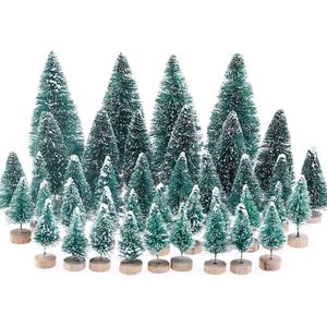 40 stuks mini-kerstboom, kunstkerstboom, tafel, bomen voor de decoratie van het huis, kerstfeest