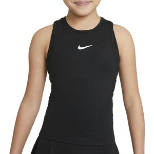 Nike Court Dri-FIT tennistop Junior Sporttop - Maat 152 - Meisjes - Zwart/Wit