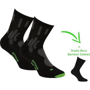 Bamboo wandel sok - Naadloze sokken - Antibacterieel - Heren en dames - 2 Paar - 1 Paar sokken cadeau - Zwart - 39/42