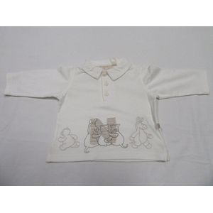 noukie's , jongens, polo met lange mouw , off white , 3 maand 62