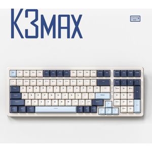Fuegobird K3MAX Mechanisch Gaming Toetsenbord - 100keys - Gasket Mod - Rode Switch - QWERTY - Mechanical RGB Backlight Keyboard - Blueberry