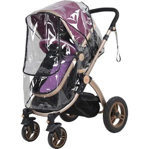 Regenbescherming voor kinderwagen, universeel, pvc, regenbescherming, kever, baby's, winddicht, bescherming, accessoires met ritssluiting, wasbaar, draagbaar, goede luchtcirculatie, universele regenbescherming, buggy, kijkvenster