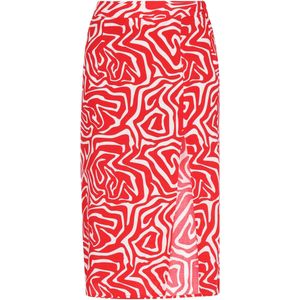 myMo - A-lijnrok - Midi-lengte - Met Split - Abstracte Print