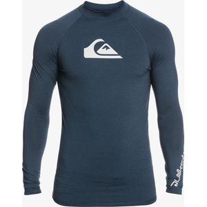 Quiksilver - UV Rashguard voor mannen - All Time Lange mouw - UPF50 - Navy Blazer - Blauw - maat XS