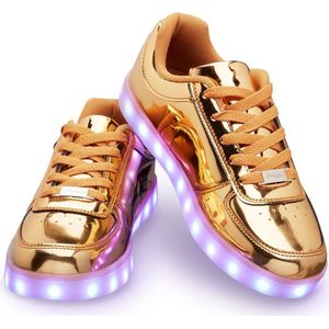 Schoenen met lichtjes - Lichtgevende led schoenen - Goud - Maat 36