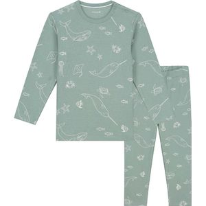 Prénatal peuter pyjama onderwater rib - Jongens - Midgreen - Maat 116