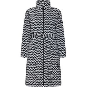 Pastunette dames Badjas met Rits Fleece - Modern Triangle - XL - Wit