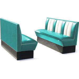 Bel Air Dinerbank Single Booth HW-150 Turquoise