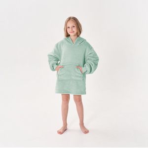 JUNIOR Oversized Hoodie voor kinderen - 50x70 cm - Hoodie & deken in één - met capuchon - Jadeite - groen