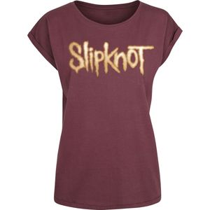 Slipknot Blurry Numbers Dames T-shirt - bordeaux - XS