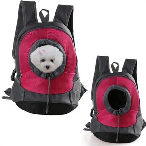 Cheqo® Roze Hondenrugzak - Draagtas voor Kleine Honden en Katten - Lichtgewicht en Stijlvol - Max. 10 kg Draaggewicht - 42 x 35 x 16 cm - Polyester Materiaal - Extra Stevig - Honden Draagtas - Honden Rugzak - Reismand - Dierentas - Kattenrugzak