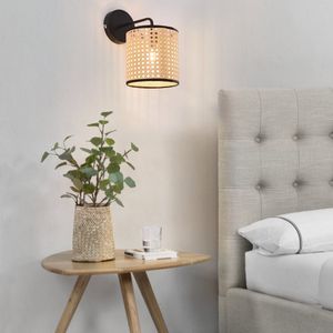 Wandlamp Southend E14 zwart en beige