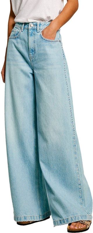 Pepe Jeans - PL205011 - Jeans - Blauw - Wijde Pijpen - Casual - Duurzaam Katoen