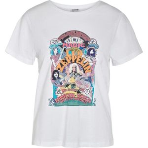 Noisy may T-shirt Nmnate Led Zeppelin S/s T-shirt Fwd 27032240 Bright White Dames Maat - L