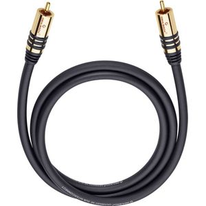 Oehlbach NF Sub Cinch Audio Aansluitkabel [1x Cinch-stekker - 1x Cinch-stekker] 5.00 M Zwart Vergulde Steekcontacten