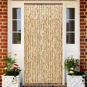 vidaXL-Vliegengordijn-90x220-cm-chenille-beige-en-bruin