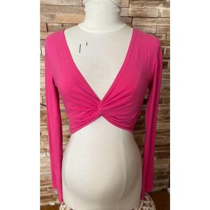 NOPPIES Twisted Wrap met lange mouw Amsterdam Fuchsia maat M