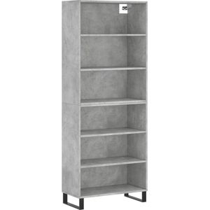 vidaXL - Hoge - kast,5x32,5x180 - cm - bewerkt - hout - betongrijs
