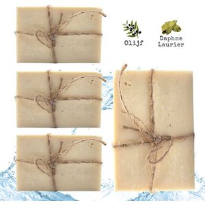 Zeepjes - Zepen - Zeep - 4x Natuurlijke olijfzeep - Biosoaps Hamam - Met olijfolie - Handzeep - Aleppo zeep