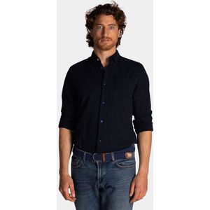 NZA - Katoenen Overhemd - Blauw - Regular Fit