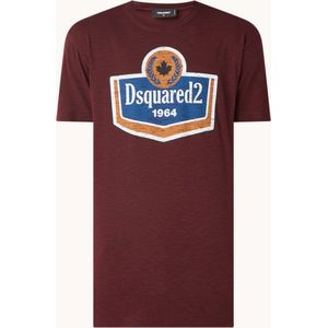 Dsquared2 T-shirt met logoprint - Bordeaux Rood - Maat L