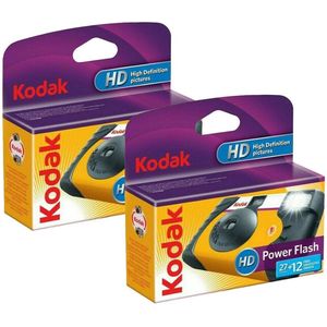 Kodak Power Flash Wegwerpcamera Ingebouwde Flitser 39 Opnames 2 Stuks