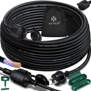 KESSER® Verlengkabel 40 meter voor binnen en buiten IP44 - Verlengsnoer met Stekker