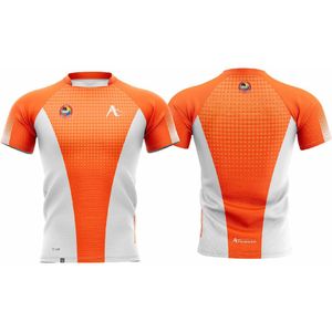 T-shirt Arawaza | Dry-Fit | Oranje / Wit (Maat: XXL)