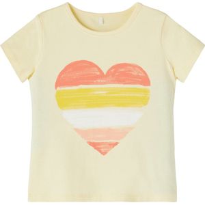 Name it t-shirt meisjes - geel - NMFfuture - maat 86