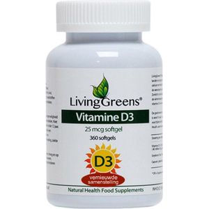 Vitamin D3 25 Mcg 360 capsules,voedingssupplement-goed voor een jaar