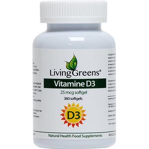 Vitamin D3 25 Mcg 360 capsules,voedingssupplement-goed voor een jaar