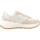 TOMMY JEANS - TJW CLEATED RUNNER - Plateausneakers - Wit/Beige/Rosé - Veterschoen met Contrastafwerking