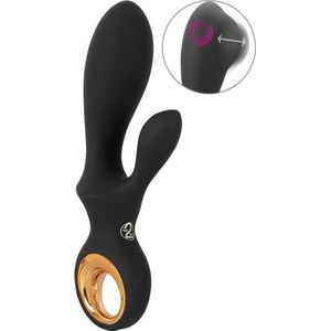 Inflatable Rabbit Vibrator Black Soft Touch-textuur