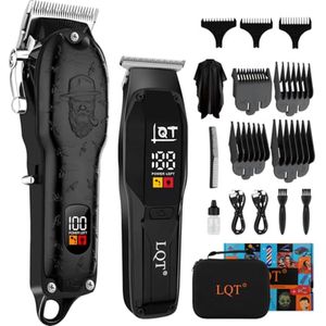 Oplaadbare Draadloze Tondeuse voor Mannen met LED-display – Professionele Verzorgingsset
