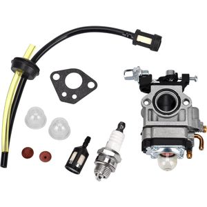 Geschikt voor Carburateur voor 52cc 49cc 43cc bosmaaiermotor, carburateurset met afdichting, slang, bougie en benzinefilter