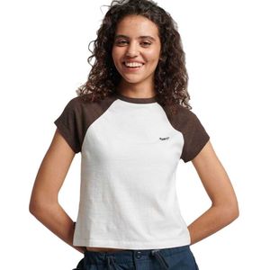 Superdry - Essential Logo T-shirt van biologisch katoen met raglanmouwen - Dames - T-shirts
