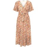 Only Lucie Fr Midi-jurk Met Korte Mouwen