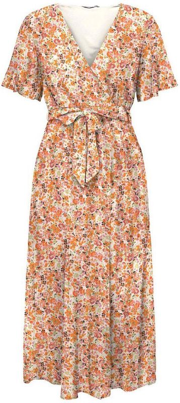 Only Lucie Fr Midi-jurk Met Korte Mouwen